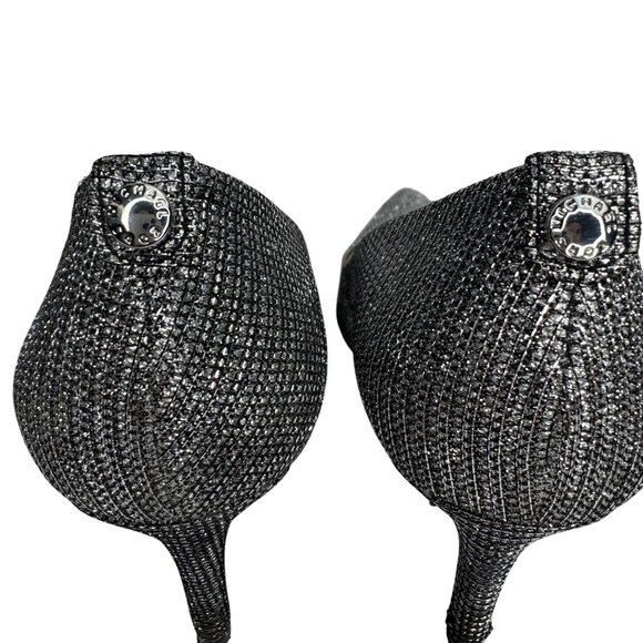 Michael Kors Silver Glitter Pointed-Toe High Heel Pumps Sz 7M Wedding Holiday - Picture 5 of 10